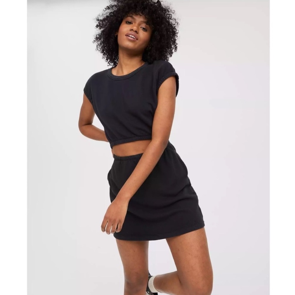 Black Fleece Cut Out Weekend Dress by Aerie Offline